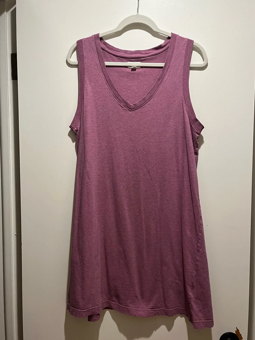 Pact Women's V-Neck Dress in Mauve - Picture 1 of 3